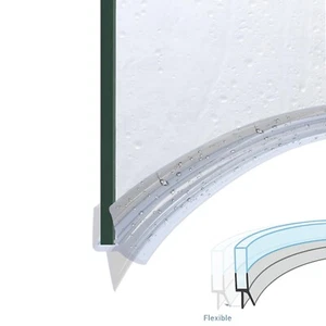 Dichtung DK13 für Duschkabine – Halbrunde Tür, Schwallschutz, Wasserabweiser - Bild 1 von 8