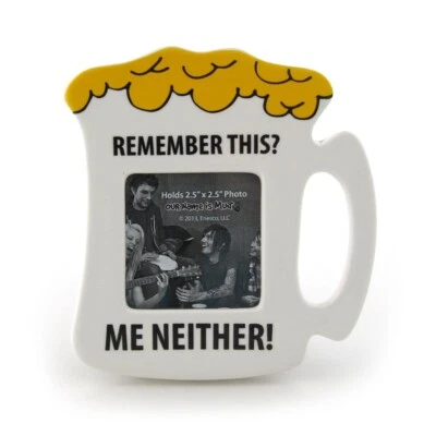 ¿Recuerdas esto? Enesco Our Name is Mud 5x5" taza de cerveza marco de fotos sin usar, en caja nuevo 402936 Foto 1 de 2