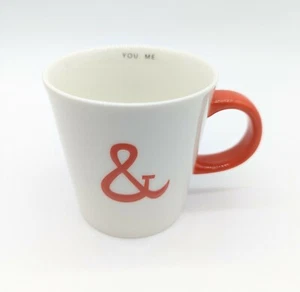 Starbucks You & and Me Ceramic Mug 12 oz White Red Love Heart Valentines Day - Picture 1 of 4