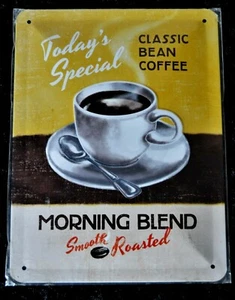 Nostalgic Art Blechschild CLASSIC BEAN COFFEE MORNING BLEND 15 x 20 , Selten - Picture 1 of 1