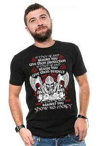 Camiseta Vikinga Show No Mercy Hombres Camiseta Vikinga Odín Camiseta Cumpleaños - Imagen 1 de 10