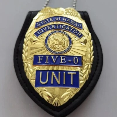 2022 US Hawaii Five-0 Badge Hawaii 5 o Badge Chain Belt Leather Badge Holder - Image 1 of 4