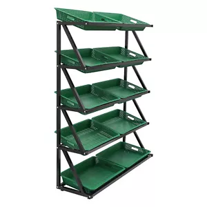 Market Retail Display Rack Shelf Merchandiser Fruit Vegetable Snack Basket X 10 - Picture 1 of 23