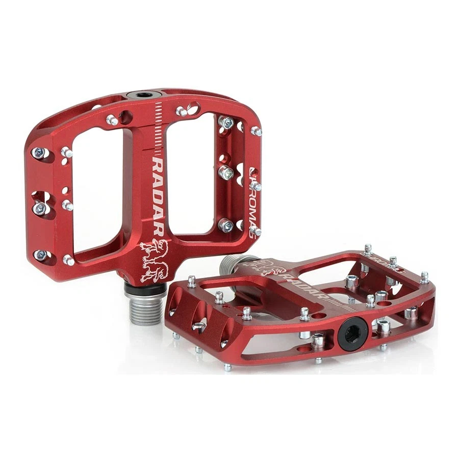 Chromag Radar Kids Platform Pedals - Lightweight Aluminum, Steel Spindle, Red - Image 1 of 1