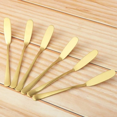  6 PCS Buttermesser -Geschirr Marmeladenverteiler Butterstreicher Aus Edelstahl - Bild 1 von 4