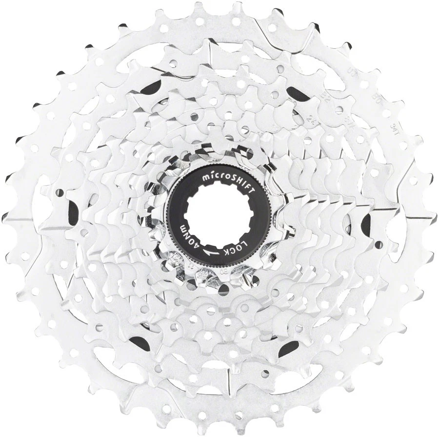 microSHIFT H11 11-Speed Cassette 11-34T Chrome Plated for /SRAM Road Bikes - Image 1 of 1