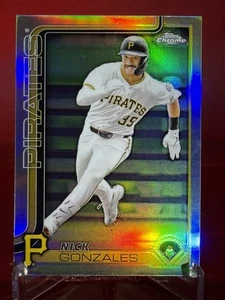 2025 Topps Chrome Nick Gonzales #222 rifrattore Pittsburgh Pirates - Foto 1 di 2