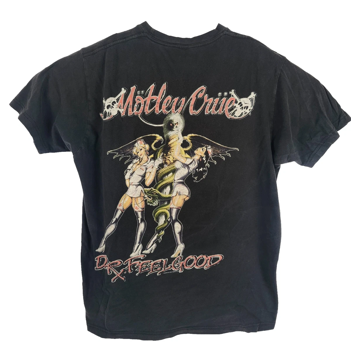Dr.Feelgood Tシャツ　Lサイズ　ヴィンテージ　ビンテージ　パンク 古着 80s USA製 MOTLEY CRUE 「Dr. Feelgood」 ヘヴィ メタル ロック