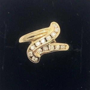 Lady's Diamond Fashion Ring 14 Diamonds .42 Carat T.W. 14K Yellow Go (MI1056528) - Picture 1 of 13