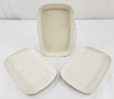Lot of 3 Vintage Anchor Hocking Hi-Heat Microwave Plates Trays Rectangular - Image 1 of 4