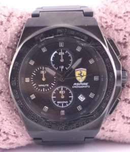 Orologio da polso uomo lusso Ferrari cronografo quadrante nero "data" "Keep Good Time" - Foto 1 di 8
