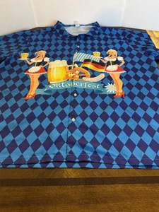 Garmet One Men’s 2XL Oktoberfest Short Sleeve Multi-Colored Button Up Shirt - Picture 1 of 7
