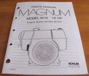 Kohler TP-2229-C Magnum M10 1990 10 HP especificaciones y manual de servicio - Imagen 1 de 8