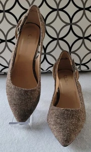 CL by Laundry Brown Tweed Heels Size 9/40M - Picture 1 of 8
