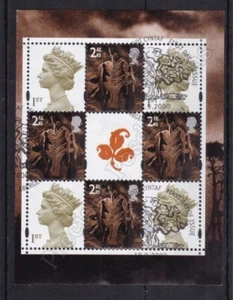 GB USED Stamp TREASURY OF TREES Prestige Booklet Pane 4 ex DX26 2000 W83al 2124D - Picture 1 of 1