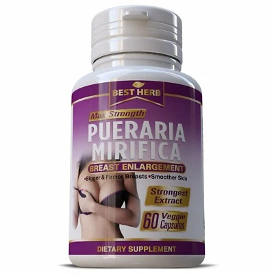 Pueraria Mirifica aumento de senos busto auge mejora 60 píldoras acné síndrome premenstrual ayuda Foto 1 de 4