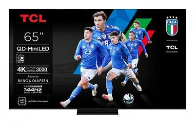 TCL Smart TV 65" 4K Ultra HD QD-Mini LED Google TV Classe F Nero 65C79K - Immagine 1 di 4