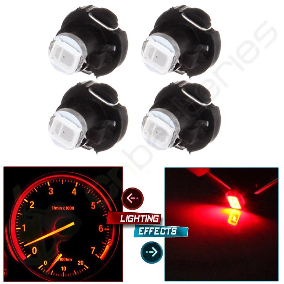4X Rojo T3 Neo Cuña 2835 LED Para Aire Acondicionado Calentador Control Bombillas 12V Luz Lámpara Foto 1 de 4