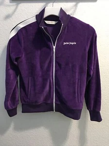 Palm Angels Unisex Kids fleece track jacket purple Size 10 - Picture 1 of 7