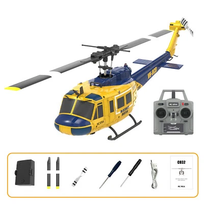 C032 UH-1 RTF RC Helicopter 6CH 6 axis Gyroscope One Click 3D Flip Optical Flow - Image 1 of 4
