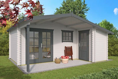 34 mm Gartenhaus ISO 530x450 cm + Dachschindeln Gerätehaus Schuppen Holzhaus - Bild 1 von 4