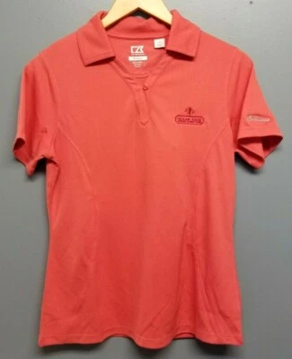 Camisa polo feminina de golfe CUTTER & BUCK DriTec "Ocean Edge Resort GC" SM nova com etiquetas - Imagem 1 de 4