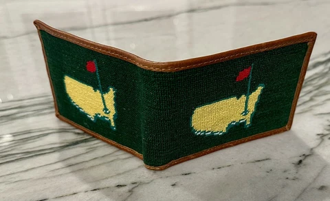 2023 MASTERS BRAND NEW SMATHERS BRANSON WALLET GREEN ICONIC LOGO HAND STITCHED Cover