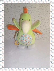 ⑤ - Doudou Peluche Eveil Activités Toucan Perroquet Vert Orange .. Obaibi Okaidi - Picture 1 of 4