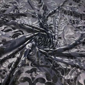 KK Floral Wallpaper Design Metallic Burnout Velvet - Picture 1 of 13