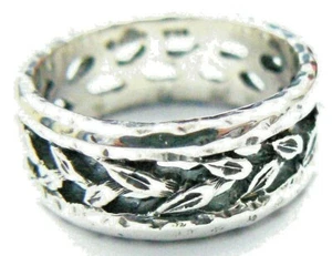James Avery Rare Sz 7 Eternity Leaves Band Ring Retired - Picture 1 of 5