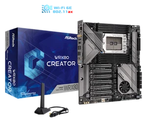 ASRock WRX80 Creator Supports AMD Ryzen™ Threadripper™ PRO 3000WX/5000WX Series - Picture 1 of 5