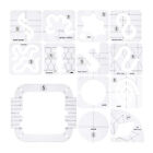 Acrylic Tailor Stencil Quilting Ruler Patchwork Cutting DIY Drawing Sewing Tool