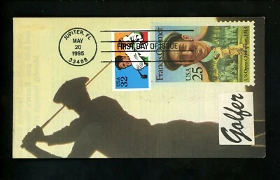 Ranto Cachet US FDC #2965 on 2377 Francis Ouimet golfer label golf 1995 - Image 1 of 2
