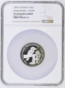 Australia 1997 $2 2oz silver Kookaburra ,1937 Florin Privy - NGC PF 70 UC - Picture 1 of 2