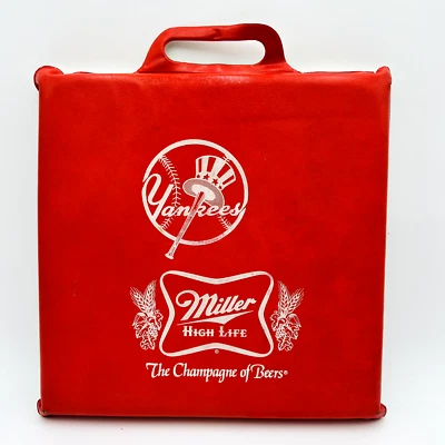 Vintage NY Yankees Seat Cushion 1970s Stadium Giveaway Miller / Lifesavers - Image 1 of 4
