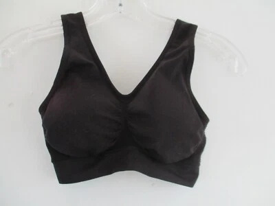 Genie Bra Women's Size XS/S Small Solid Black Wire Free Sports Bra - Image 1 of 4