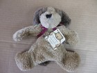 NOS Boyds Bears in the Attic Dog Puppy Burgundy Bow Plush  B84 B*