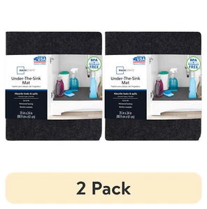 (2 Pack) Mainstays Sink Mats,Waterproof Shelf Liners; Large-35" X 24"; Absorbent - Picture 1 of 10