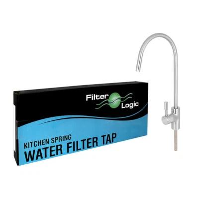 FilterLogic Water Filter Tap-Satin Nickel Finish-Stainless Steel Swan Neck Lever - Image 1 of 4