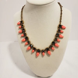 JCrew Necklace Coral and topaz prong set Vintage - Picture 1 of 4