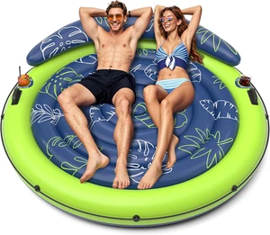 JOSEN Pool Floats Adult, Inflatable Tanning Pool - Extra Large Pool Floats for A - Picture 1 of 7
