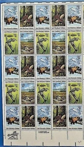 1981 SAVE WILDLIFE HABITATS Block 25 18¢ Stamps 1921-24 Bear Grouse Heron Badger - Picture 1 of 3