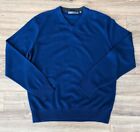 Vince Men's 100% Cashmere Royal Blue V-Neck Sweater - XL EUC
