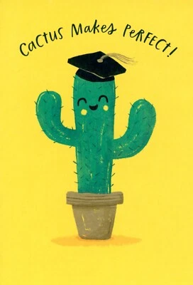 Divertida Tarjeta de GRADUACIÓN, Cactus hace perfecto en el punto por American Greetings +✉ Foto 1 de 4