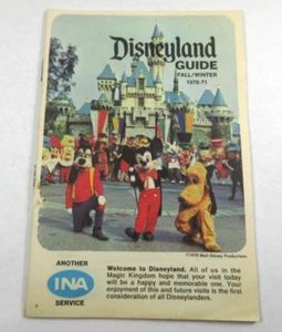 vintage Walt Disney Productions Disneyland Guide Fall/Winter 1970-71 INA Service - Picture 1 of 6