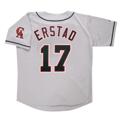 Darin Erstad California Angels Grey Road Men's Throwback Jersey w/ Team Patch - Image 1 of 4