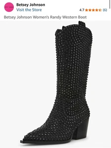 Botas para mujer Betsey Johnson Randy negras 8,5 - Imagen 1 de 8
