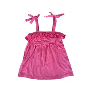 Old Navy Girls Ruffled Bow Tie Strappy Square Neck Top Size S (6-7) - Picture 1 of 4