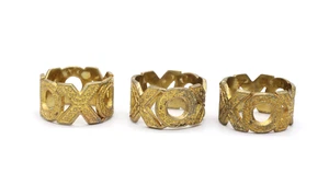 Juego de 3 servilleteros de latón XOXO Love - Imagen 1 de 3