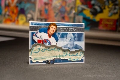 Bobby Hull Winnipeg Jets Expansion Era Signature Cut Card - Autographed - Image 1 of 2